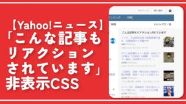 【Yahoo!ニュース】「こんな記事もリアクションされています」非表示CSS