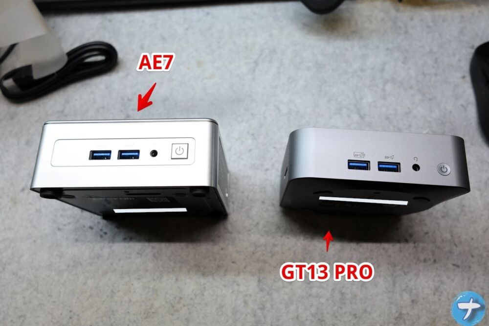 「GEEKOM」から提供していただいた「NUC AE7」と「GT13 PRO」の比較写真3