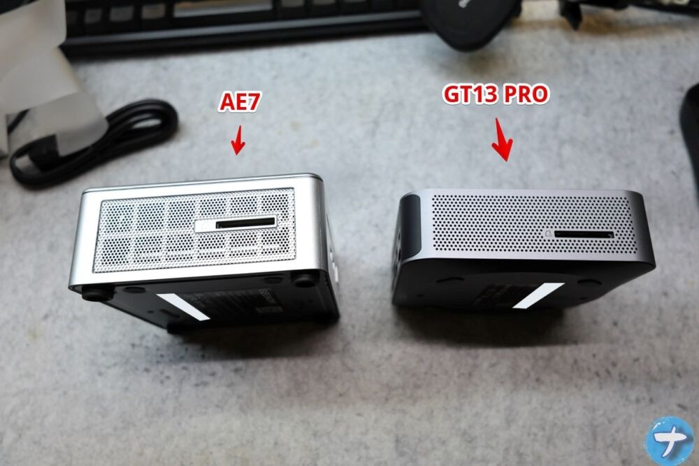 「GEEKOM」から提供していただいた「NUC AE7」と「GT13 PRO」の比較写真5