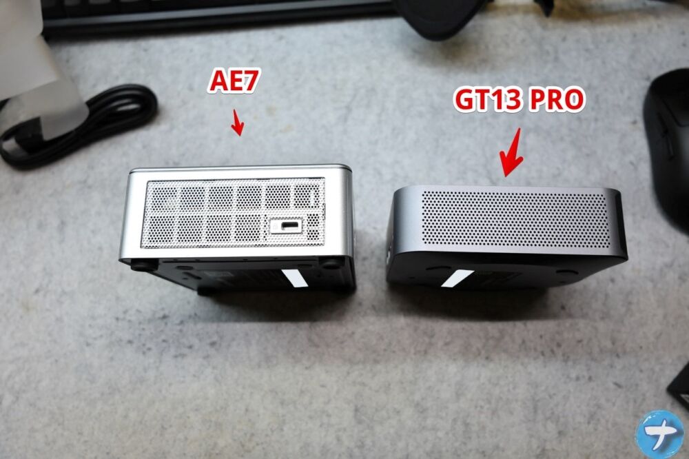 「GEEKOM」から提供していただいた「NUC AE7」と「GT13 PRO」の比較写真6