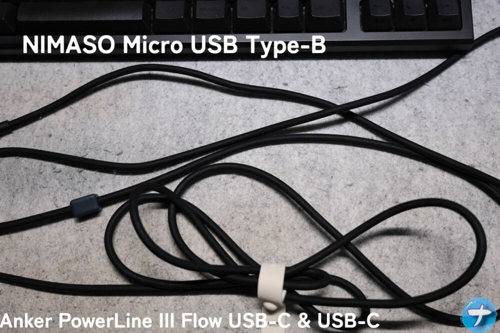 「NIMASO Micro USB Type-B」のシリコンケーブル写真3