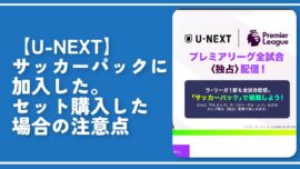 【U-NEXT】サッカーパックに加入した。セット購入した場合の注意点