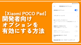 【Xiaomi POCO Pad】開発者向けオプションを有効にする方法